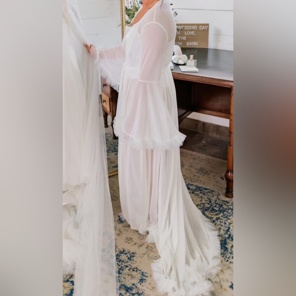 Elegant White Sheer robe